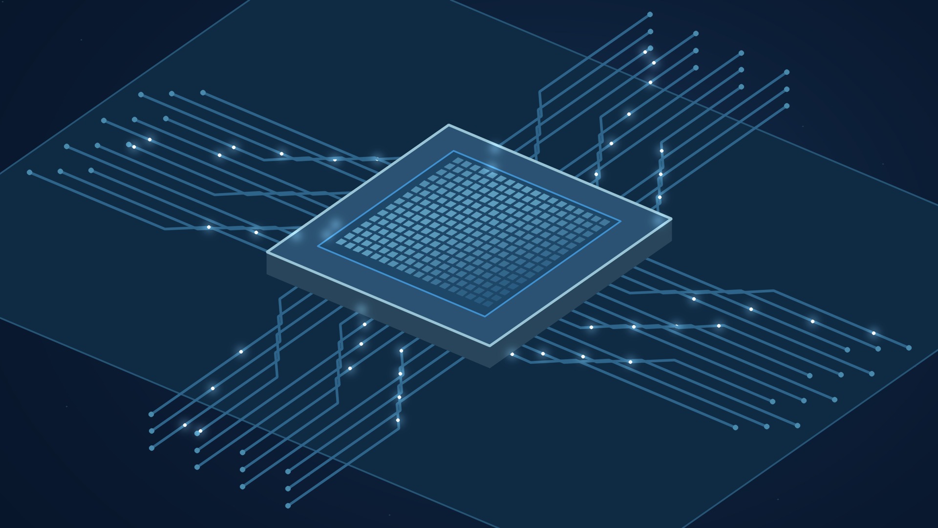 Signal propagation around a microprocessor.