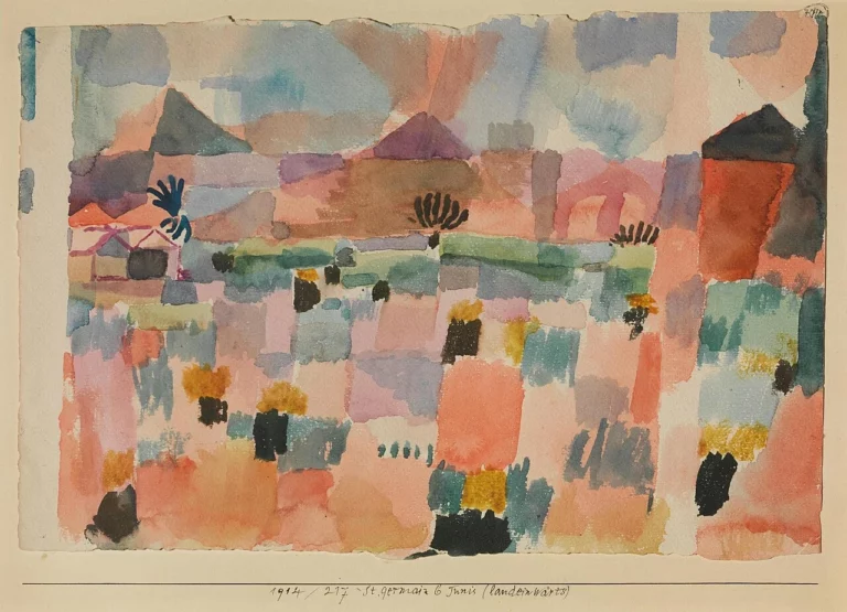 St. Germain bei Tunis. Landeinwärts, œuvre de Paul Klee.