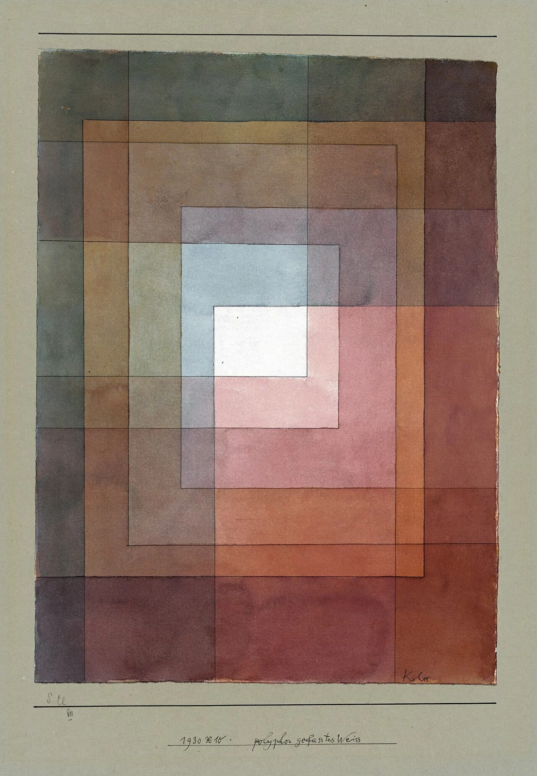 Polyphon gefasstes Weiss, œuvre de Paul Klee.