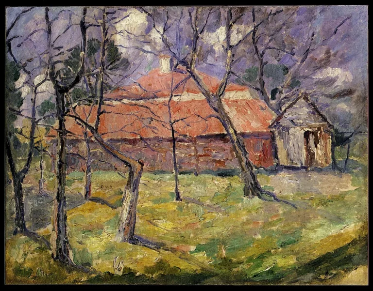Landscape near Kyiv, œuvre de Kazimir Malevitch.