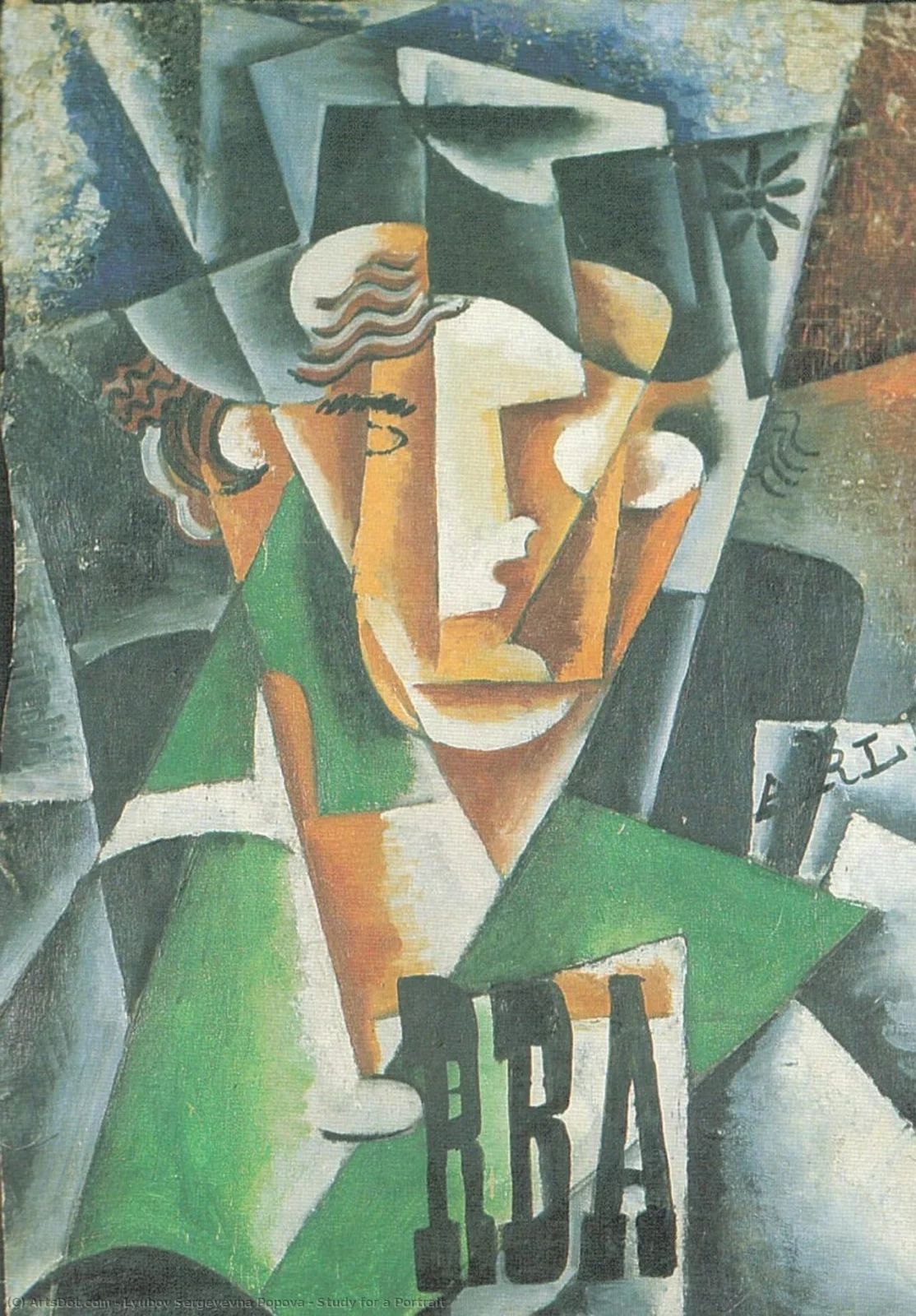 Study for a Portrait, œuvre de Lioubov Popova.