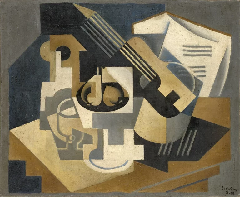 Guitar and Fruit Bowl on a Table, œuvre de Juan Gris.