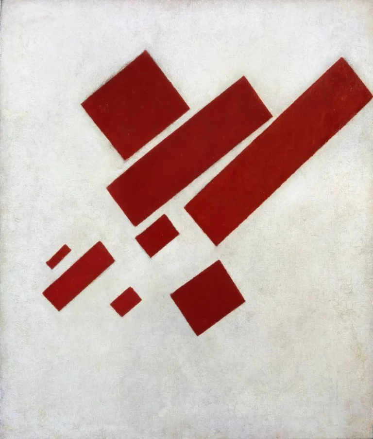 Suprematist Painting: Eight Red Rectangles, œuvre de Kazimir Malevitch.