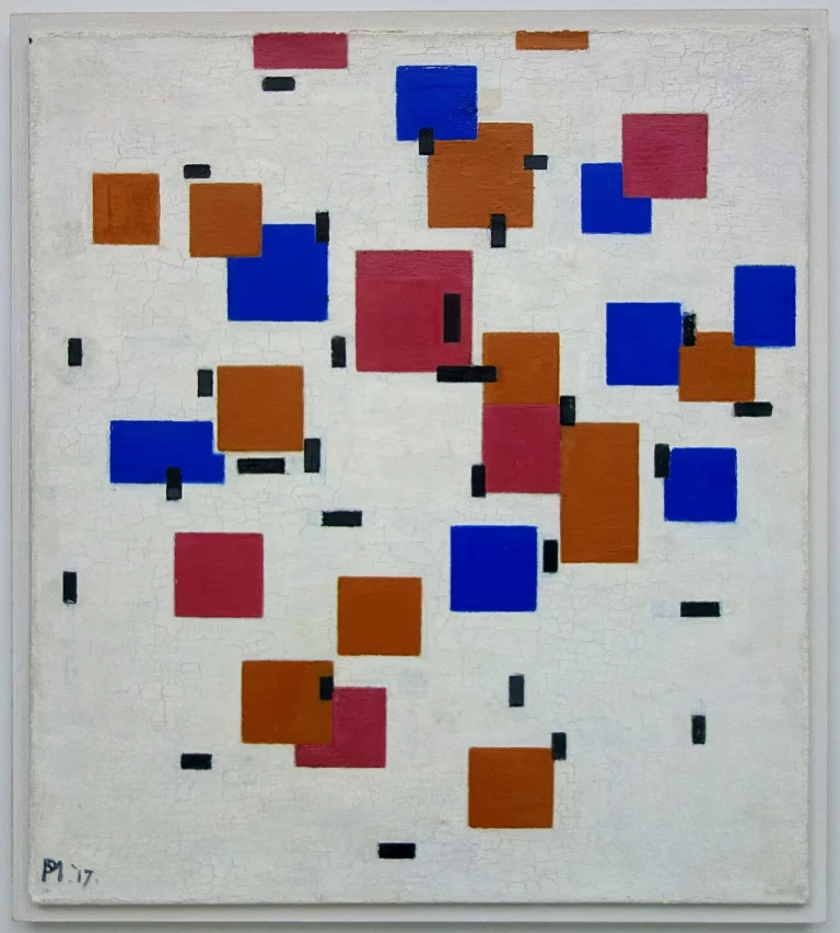 Compositie in kleur A, œuvre de Piet Mondrian.