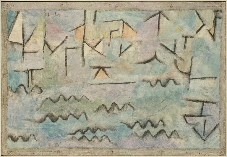 The Rhine at Duisburg, œuvre de Paul Klee.