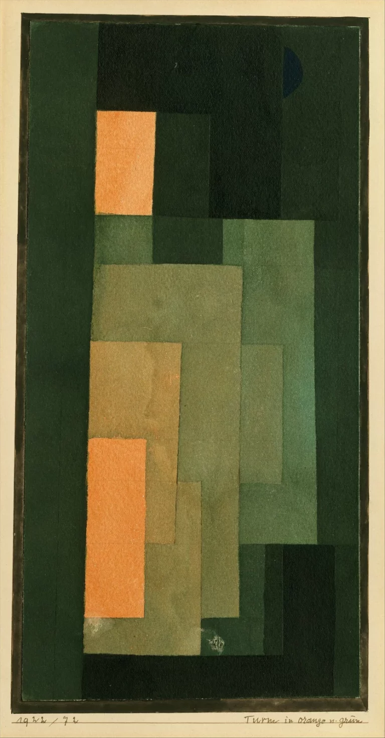 Tower in Orange and Green, œuvre de Paul Klee.