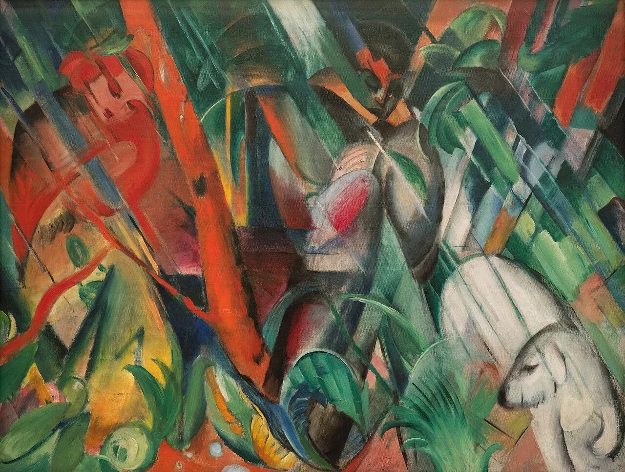 Im Regen, œuvre de Franz Marc.